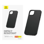 Coque de téléphone pour iPhone 15 Plus Baseus Fauxther Series (Noir)
