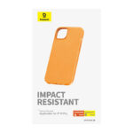 Coque de téléphone pour iPhone 15 ProMax Baseus Fauxther Series (Orange)