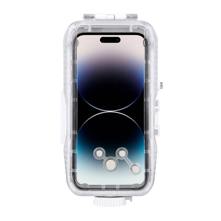 Boîtier étanche en plastique Puluz pour iPhone 15 Plus/15 Pro Max/14 Plus/14 Pro Max/13 Pro Max/12 Pro Max/11 Pro Max (blanc) - Ypsilon Computers
