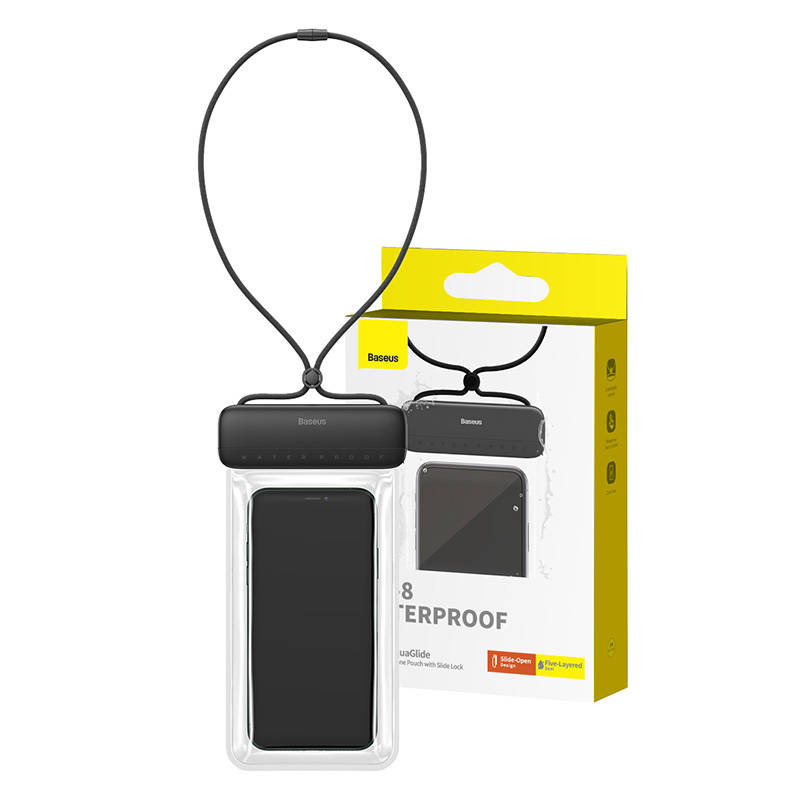 Étui de téléphone étanche Baseus AquaGlide (noir) - Ypsilon Computers