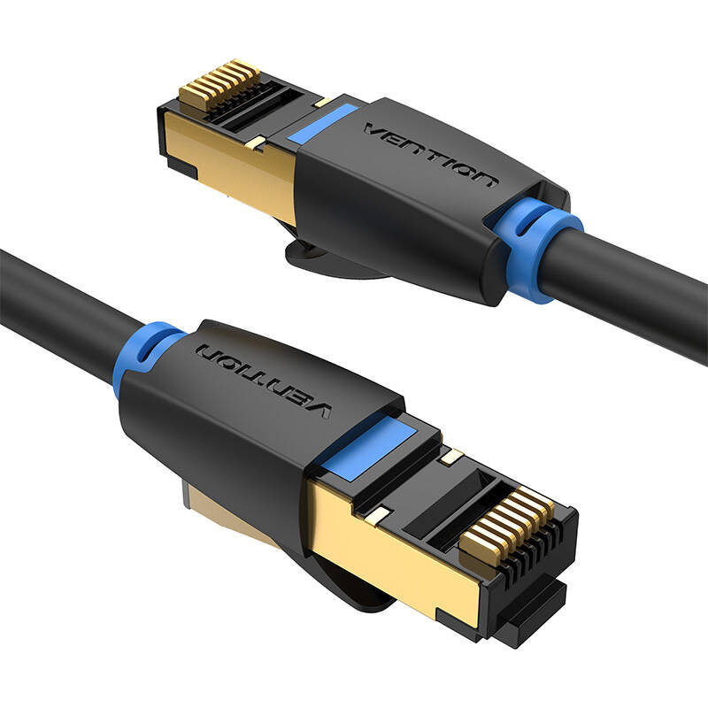 Câble Réseau CAT8 SFTP Vention IKABF RJ45 Ethernet 40Gbps 1m Noir - Ypsilon Computers