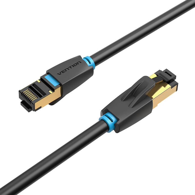 Câble Réseau CAT8 SFTP Vention IKABF RJ45 Ethernet 40Gbps 1m Noir - Ypsilon Computers