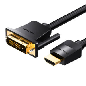Câble HDMI vers DVI (24+1) Vention ABFBI 3m, 4K 60Hz/ 1080P 60Hz (noir)