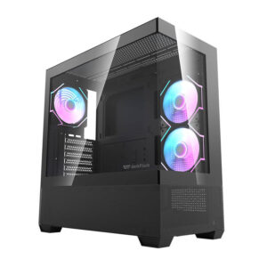 Boîtier d'ordinateur Darkflash DS900 AIR (noir) + 6 ventilateurs ARGB