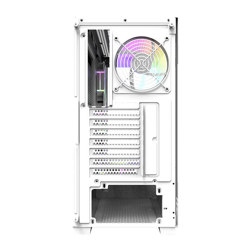 Boîtier d'ordinateur Darkflash DS900 (blanc) + 7 ventilateurs ARGB - Ypsilon Computers