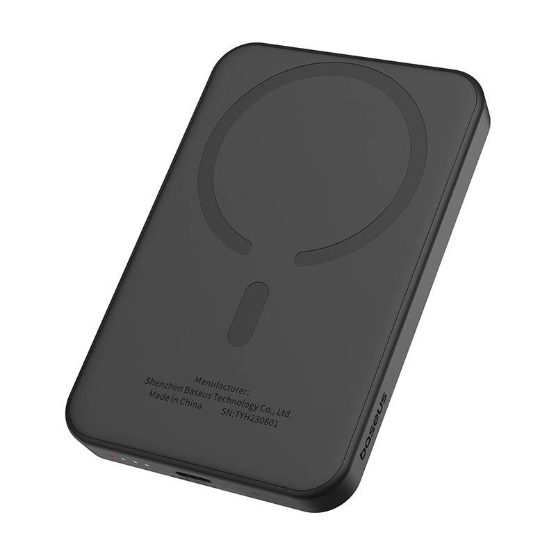 Powerbank Magnétique Mini Baseus 5000mAh, USB-C 20W (noir) - Ypsilon Computers
