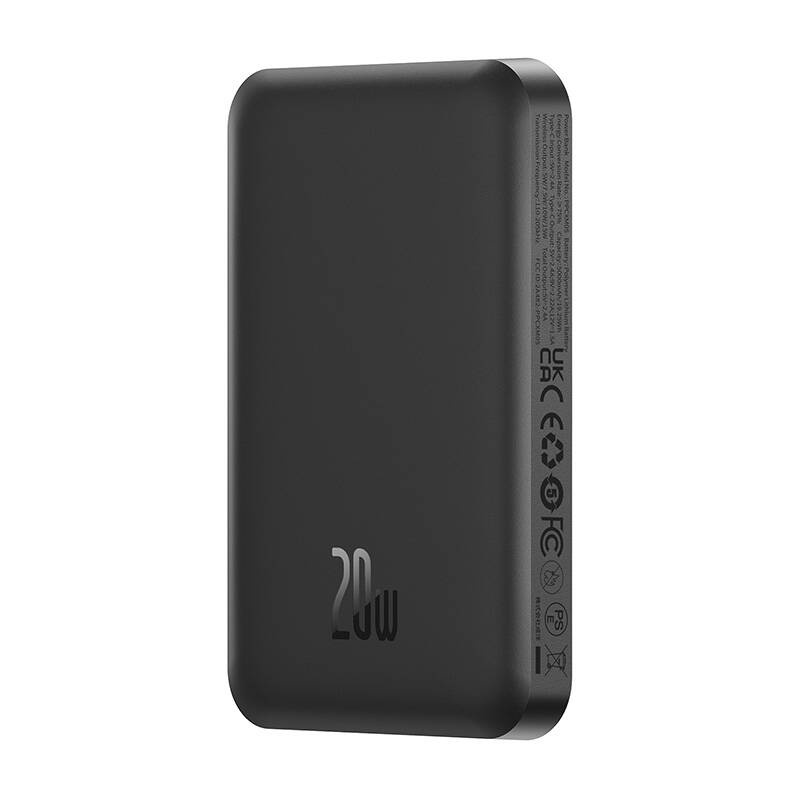 Powerbank Magnétique Mini Baseus 5000mAh, USB-C 20W (noir) - Ypsilon Computers