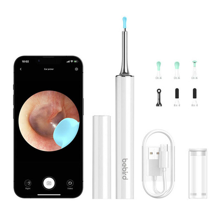 Bâtonnet de Nettoyage Auriculaire Visuel Intelligent Bebird T15 blanc - Ypsilon Computers