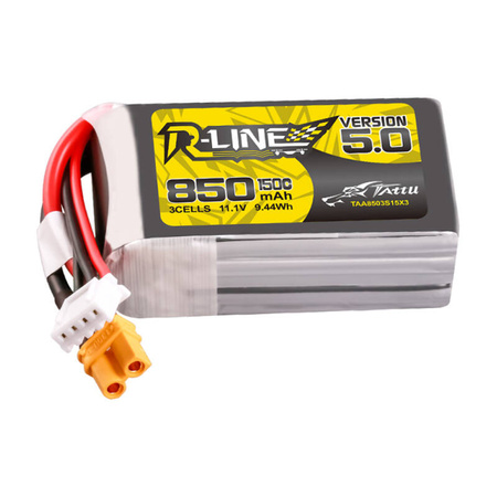 Tattu R-Line Version 5.0 850mAh 3S 11.1V 150C XT30U-F - Ypsilon Computers