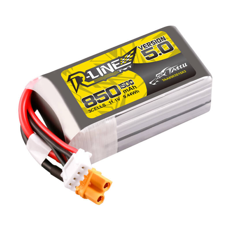 Tattu R-Line Version 5.0 850mAh 3S 11.1V 150C XT30U-F - Ypsilon Computers