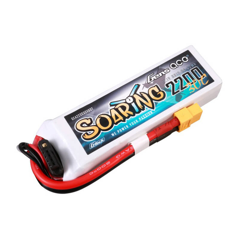 Gens ace G-Tech Soaring 2200mAh 11.1V 30C 3S1P Batterie Lipo - Ypsilon Computers