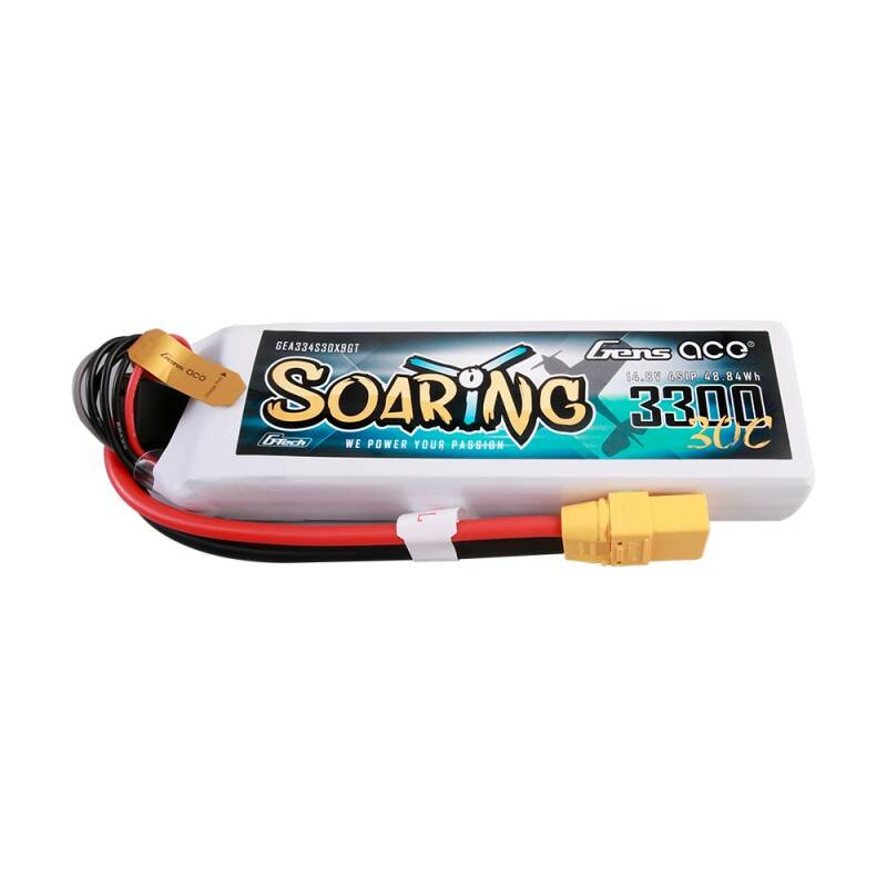 Gens ace G-Tech Soaring 3300mAh 14.8V 30C 4S1P Lipo Battery - Ypsilon Computers