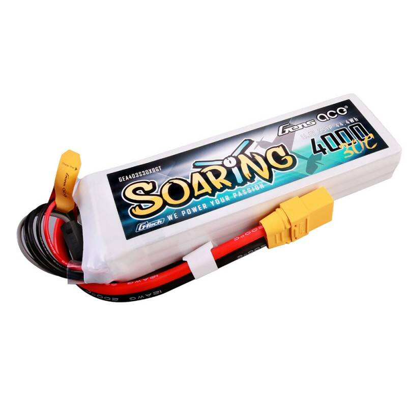 Gens ace G-Tech Soaring 4000mAh 11.1V 30C 3S1P Lipo Battery - Ypsilon Computers