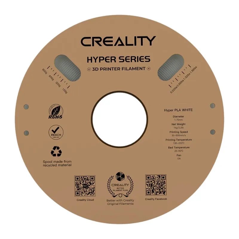 Filament Hyper PLA Creality (Blanc) - Ypsilon Computers
