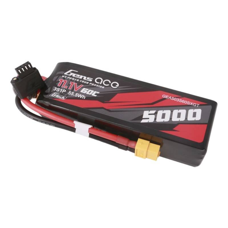 Gens ace G-Tech 5000mAh 11.1V 60C 3S1P Lipo avec connecteur XT60 - Ypsilon Computers