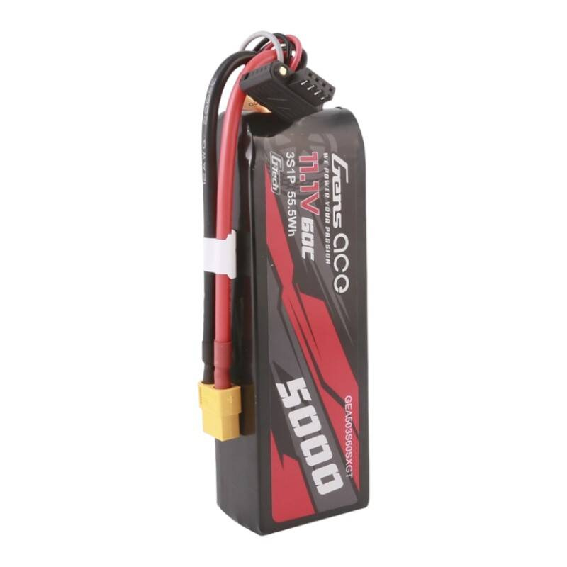 Gens ace G-Tech 5000mAh 11.1V 60C 3S1P Lipo Court avec Connecteur XT60 - Ypsilon Computers