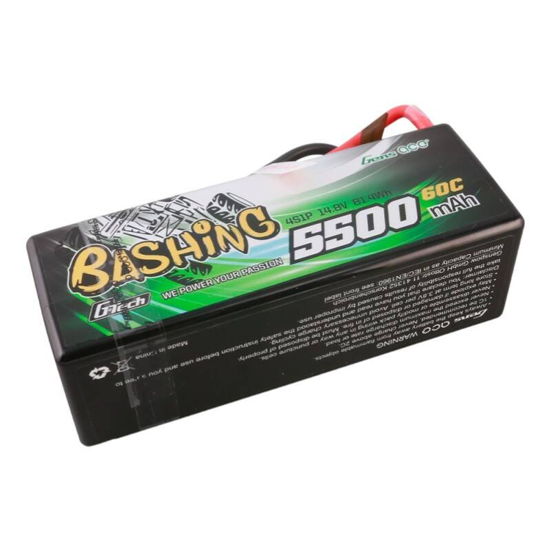 Gens ace G-Tech 5500mAh 4S1P 14.8V 60C Boîtier Rigide Batterie Lipo pour Voiture RC - Ypsilon Computers