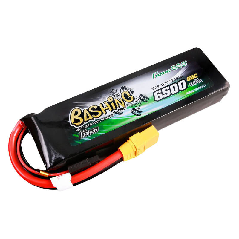 Gens ace G-Tech 6500mAh 11.1V 60C 3S1P Pack de Batterie Lipo avec XT90-Série Bashing - Ypsilon Computers