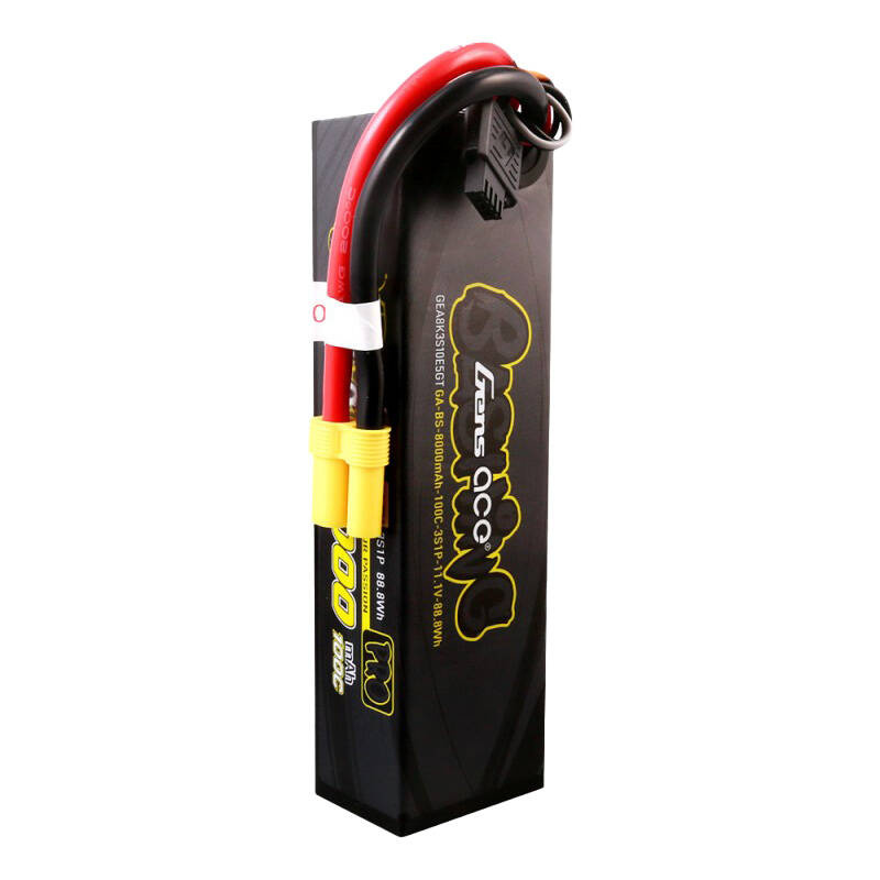 Gens ace G-Tech 8000mAh 11.1V 100C 3S1P Pack de Batterie Lipo avec EC5-Série Bashing - Ypsilon Computers