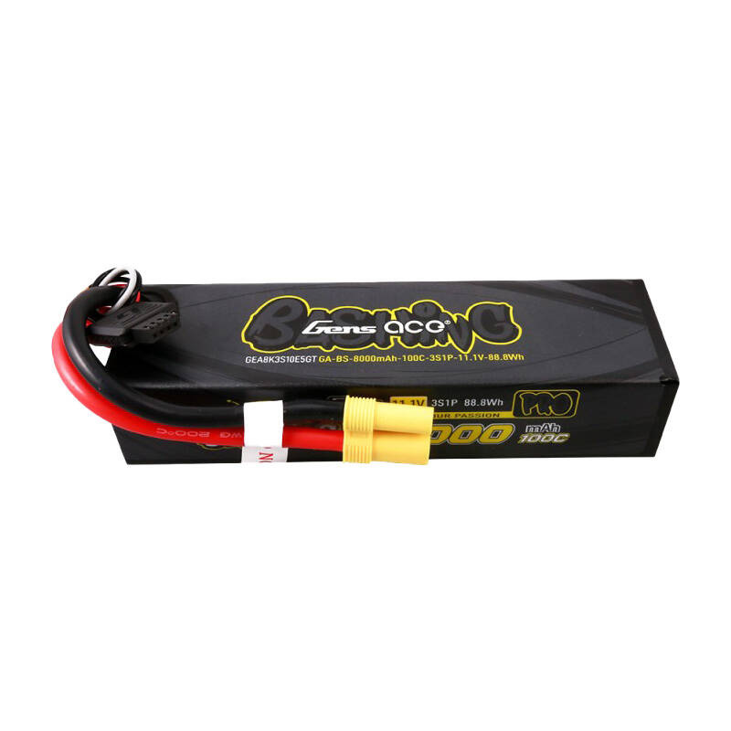 Gens ace G-Tech 8000mAh 11.1V 100C 3S1P Pack de Batterie Lipo avec EC5-Série Bashing - Ypsilon Computers