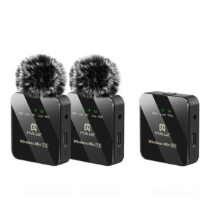Microphone Lavalier Sans Fil PULUZ 2 TX + 1 RX