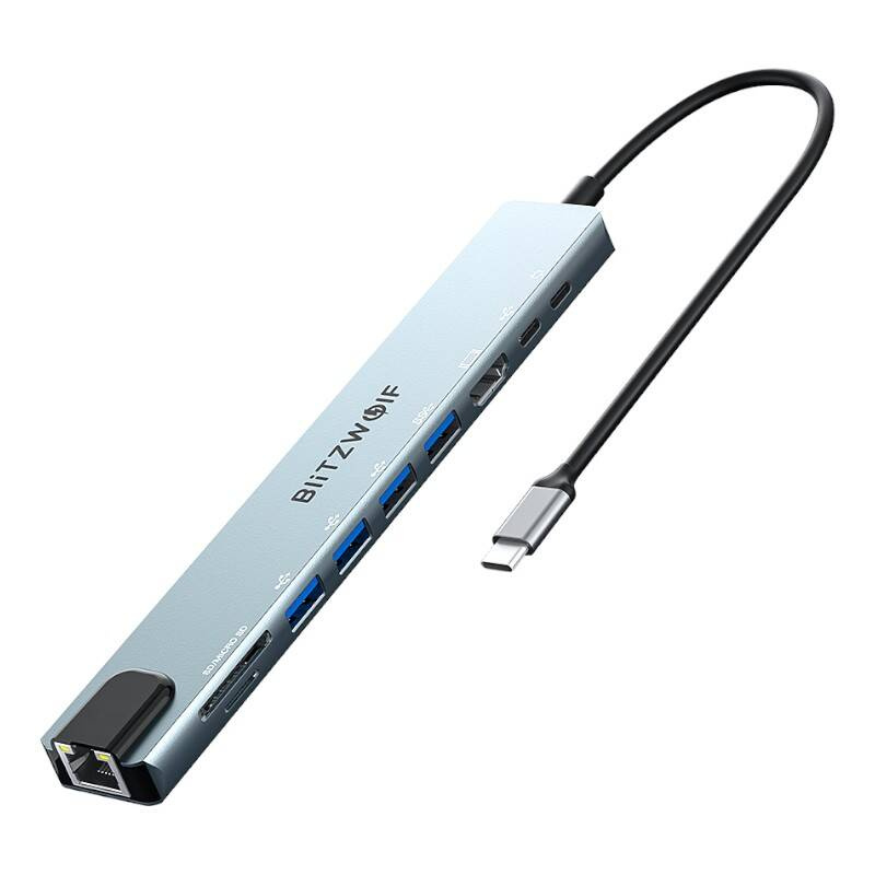 Station d'accueil Blitzwolf BW-TH5 10in1 USB-C (argent) - Ypsilon Computers