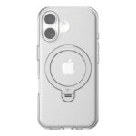 Torras Ostand Spin Étui pour iPhone 16 (Transparent)