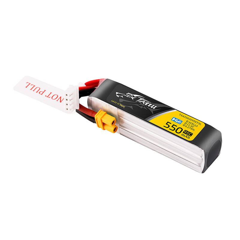 Batterie Lipo Tattu 3s 550mAh 95C 11.4V HV avec connecteur XT30 Long-Pack - Ypsilon Computers