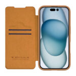 Étui Nillkin Qin Prop Cuir iPhone 16 (brun)