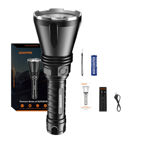Lampe de poche Superfire Godfire TF01 - 1371 lumens, 1000m, 7h d'autonomie - Ypsilon Computers