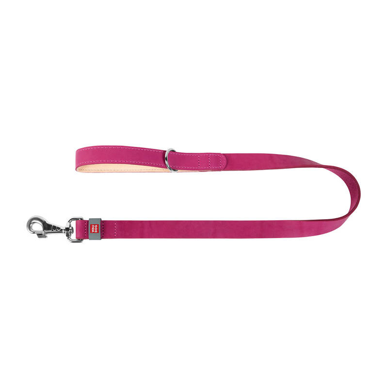 WAUDOG laisse en cuir naturel pour chien 20 mm de large, 122 cm de long rose - Ypsilon Computers