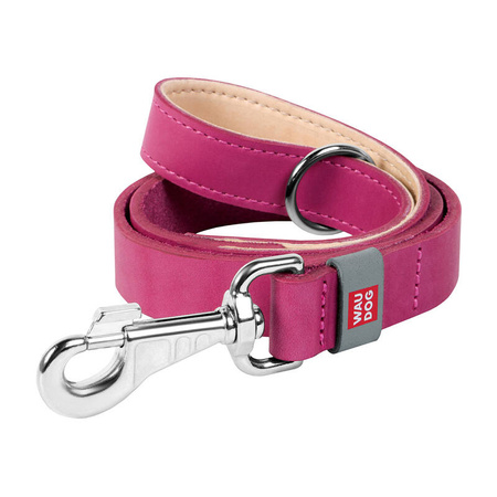 WAUDOG laisse en cuir naturel pour chien 25 mm de large, 122 cm de long rose - Ypsilon Computers