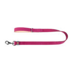 WAUDOG laisse en cuir naturel pour chien 25 mm de large, 122 cm de long rose