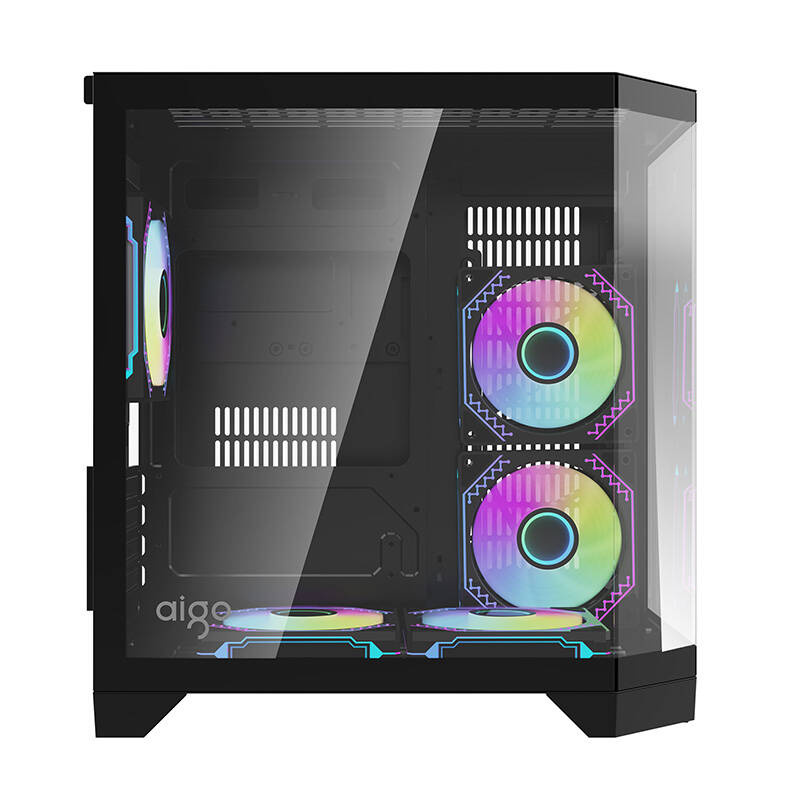 Boîtier Darflash FT350 + 5 ventilateurs aRGB (noir) - Ypsilon Computers