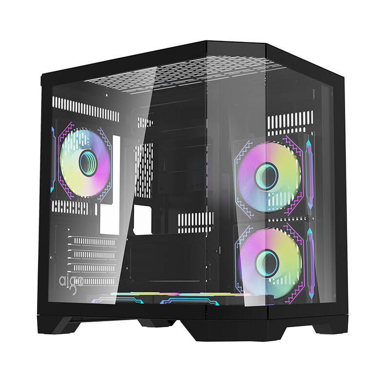 Boîtier Darflash FT350 + 5 ventilateurs aRGB (noir) - Ypsilon Computers