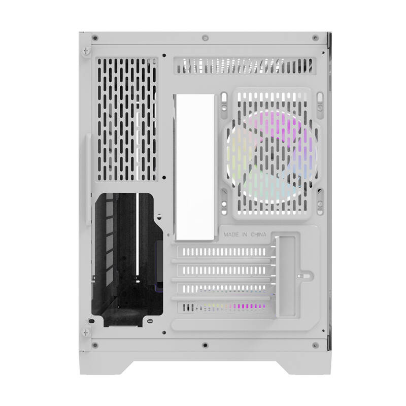 Boîtier d'ordinateur Darflash FT418 + 6 ventilateurs aRGB (blanc) - Ypsilon Computers