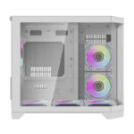 Boîtier d&rsquo;ordinateur Darflash FT418 + 6 ventilateurs aRGB (blanc)