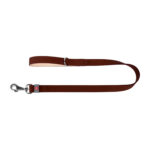 WAUDOG laisse en cuir naturel pour chien 14 mm de large, 122 cm de long marron
