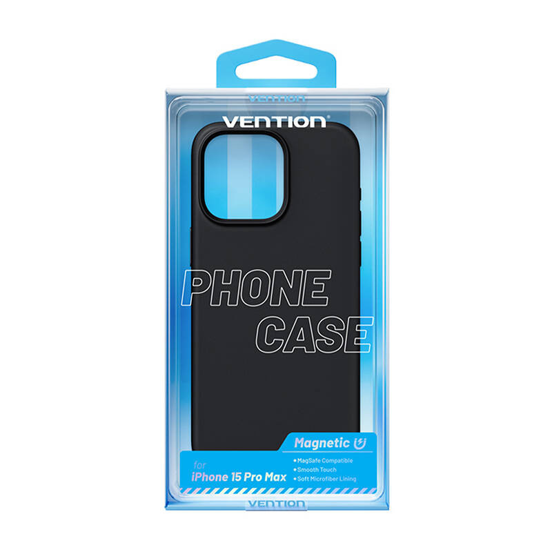 Vention KUFB0-40 Étui en Silicone pour iPhone 15 Pro Max (noir) - Ypsilon Computers