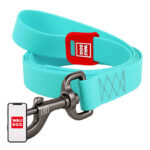 WAUDOG laisse pour chien imperméable 20mm de large, 183 cm de long bleue