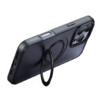 Coque McDodo PC-4932 MagSafe pour iPhone 16 Pro avec support (noir)