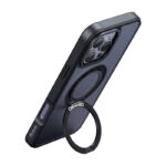 Coque McDodo PC-4933 MagSafe pour iPhone 16 Pro Max avec support (noir)