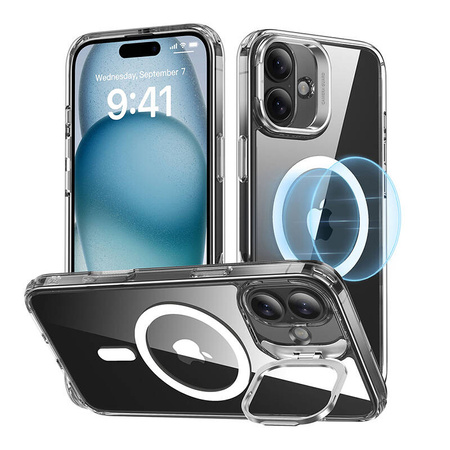 Coque ESR Classic Hybrid (HaloLock) avec support pour iPhone 16 Plus (transparent) - Ypsilon Computers