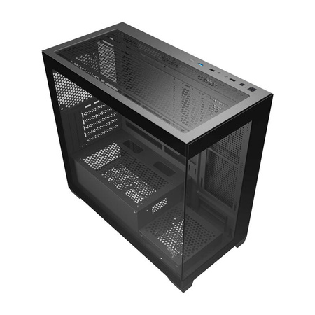 Boîtier d'ordinateur Darkflash C218M + 6 ventilateurs ARGB (noir) - Ypsilon Computers