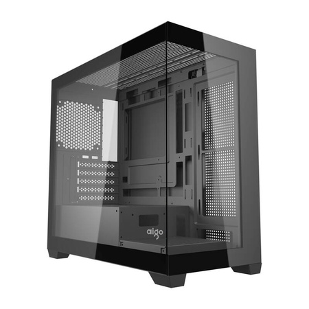 Boîtier d'ordinateur Darkflash C218M + 6 ventilateurs ARGB (noir) - Ypsilon Computers