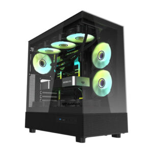 Boîtier d'ordinateur Darkflash DPX90 (noir) + 3 ventilateurs