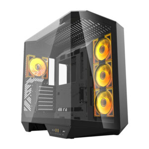 Boîtier d'ordinateur Darkflash DY470 (noir) + 4 ventilateurs
