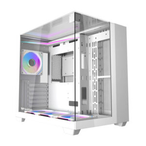 Boîtier d'ordinateur Darkflash TH285 (blanc) + 4 ventilateurs