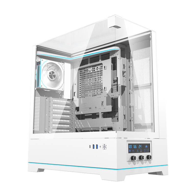 Boîtier d'ordinateur Darkflash DY450 PRO (blanc) + 1 ventilateur - Ypsilon Computers