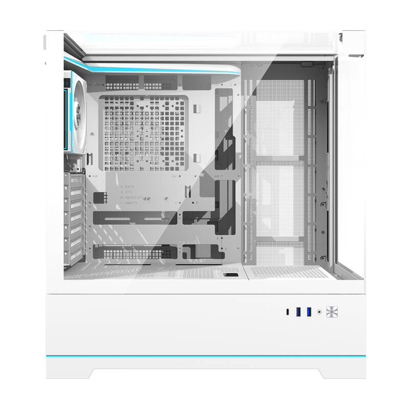 Boîtier d'ordinateur Darkflash DY450 PRO (blanc) + 1 ventilateur - Ypsilon Computers